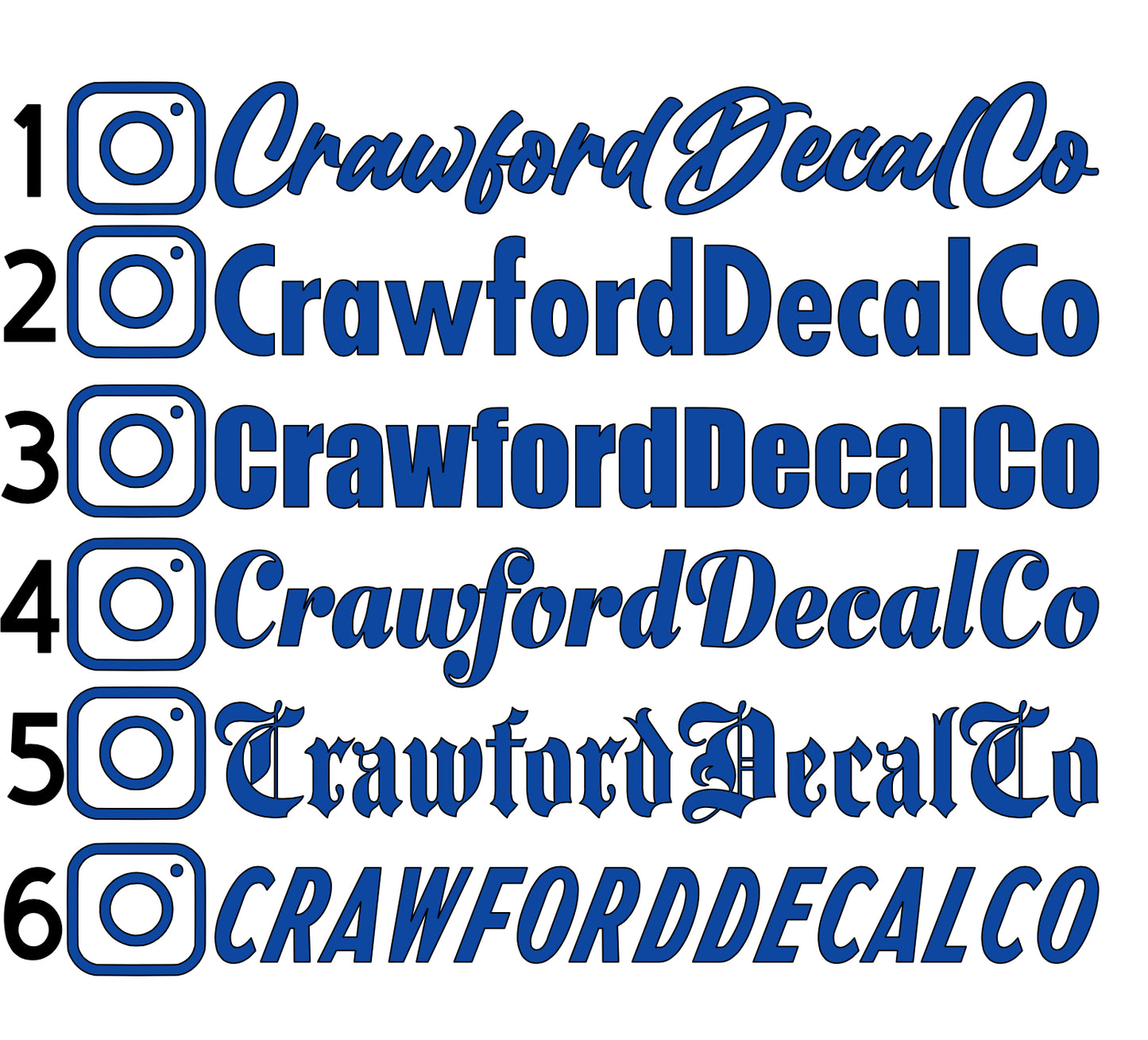 Custom Instagram Decal Sticker for Cars and More