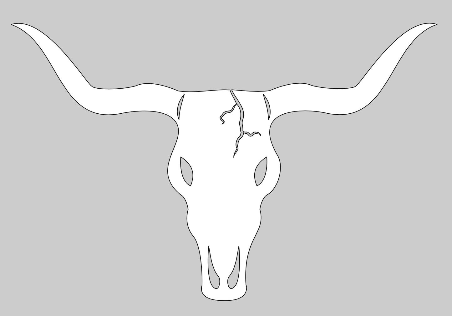 Bull Horns Decal for Trucks, Cars, and more