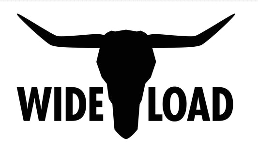 Wide Load Bull Decal For Trucks and More